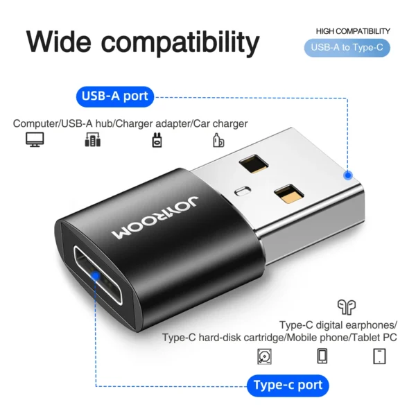 Joyroom S-H152 USB male to Type-C female adapter
