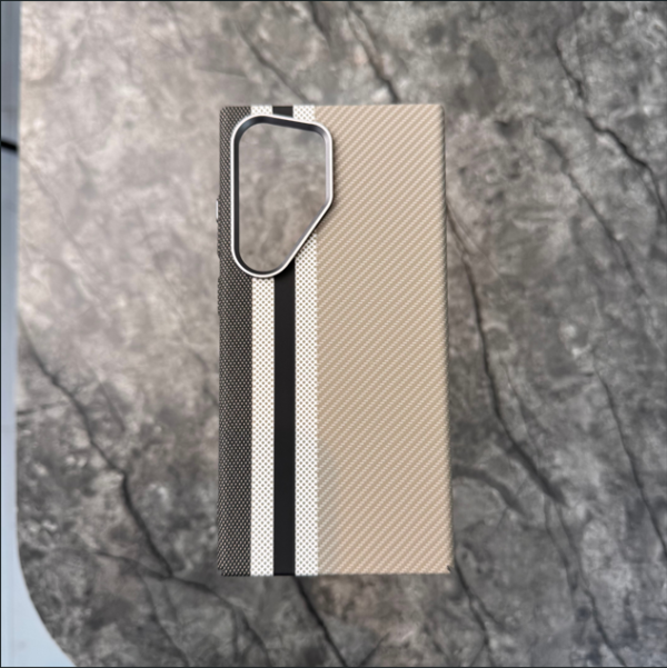 TechBuy Luxo Life Magsafe Ultra Thin Luxo White Strip Premium Drop Protective  Case S24 Ultra S23 Ultra