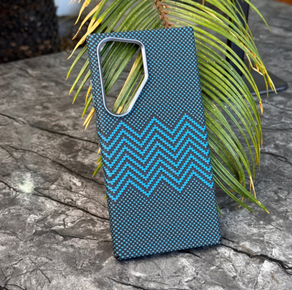 Techbuy Luxo Magsafe Ultra Thin Drop Protective Wave Blue Pattern Case For Samsung S23 ultra And S24 Ultra