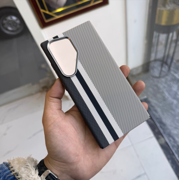 TechBuy Luxo Life Magsafe Ultra Thin Luxo White Strip Pattern Premium Drop Protective  Case S24 Ultra S23 Ultra