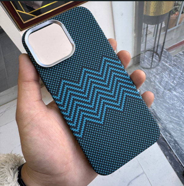 Techbuy Luxo Magsafe Ultra Thin  Drop Protective Wave Blue Pattern Case For Iphone12 13 14 pro max 15 pro max 16 pro max