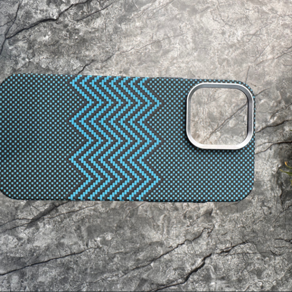 Techbuy Luxo Magsafe Ultra Thin  Drop Protective Wave Blue Pattern Case For Iphone12 13 14 pro max 15 pro max 16 pro max