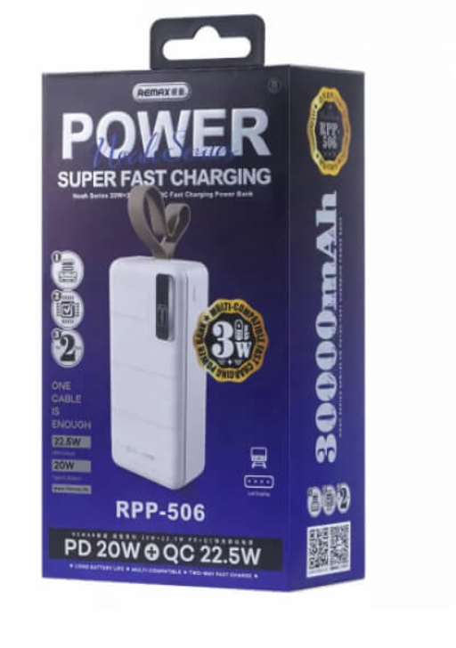 Remax RPP-506 Noah Series 30000mAh Fast Charging Power Bank